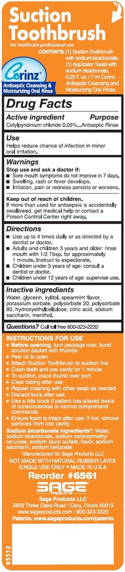 6561 Label (6561 Corinz Suction Toothbrush)